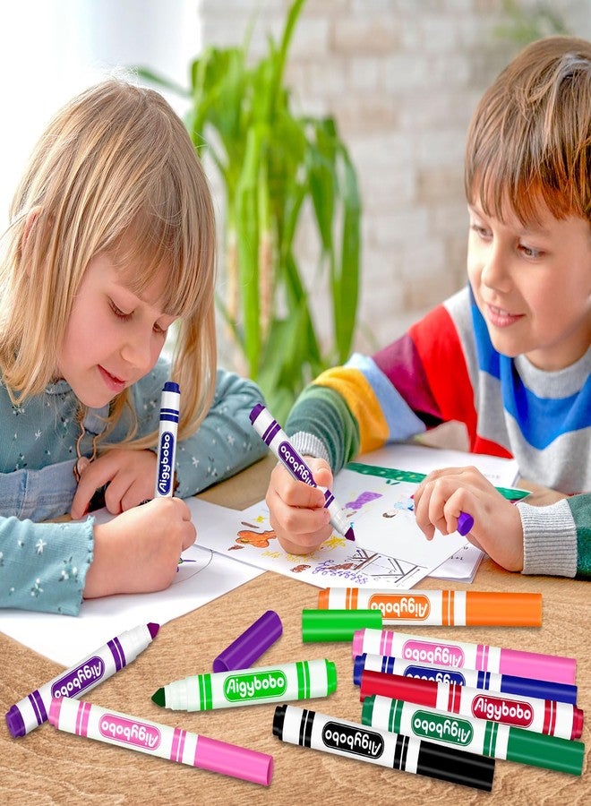 Aigybobo 192 Count Washable Markers Bulk, 12 Assorted Colors, Broad Line Conical Tip Coloring Marker for Kids, Markers Bulk Pack for Classroom, School Art Supplies & Back to School Supplies - Image 5